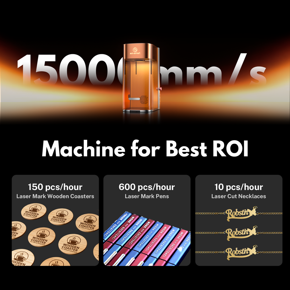 EM-Smart Dual SE 20W Fiber + 20W Diode Desktop Laser Engraver