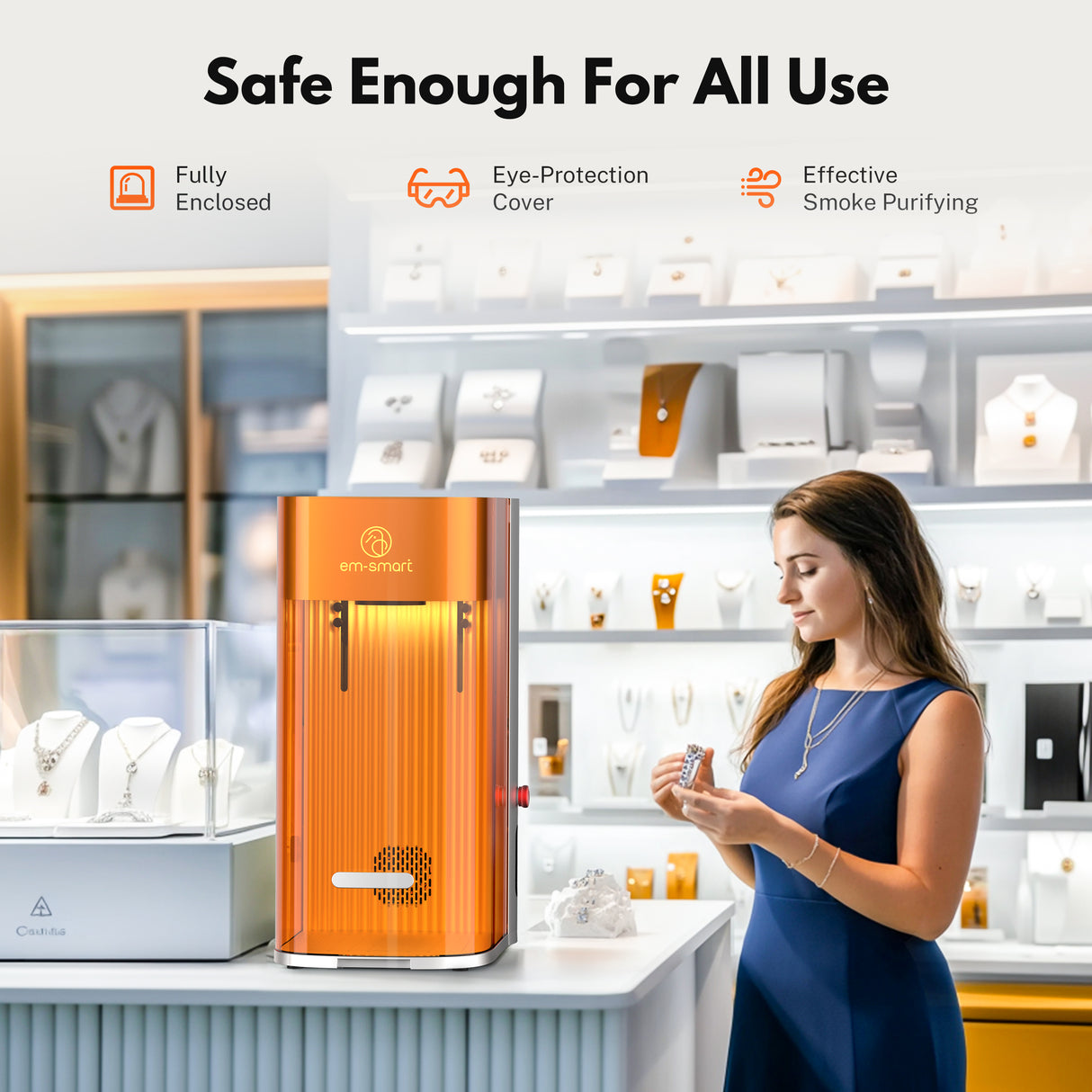 EM-Smart Dual 2 30W Mopa + 20W Diode Desktop Laser Engraver