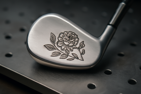 Laser engraved golf club