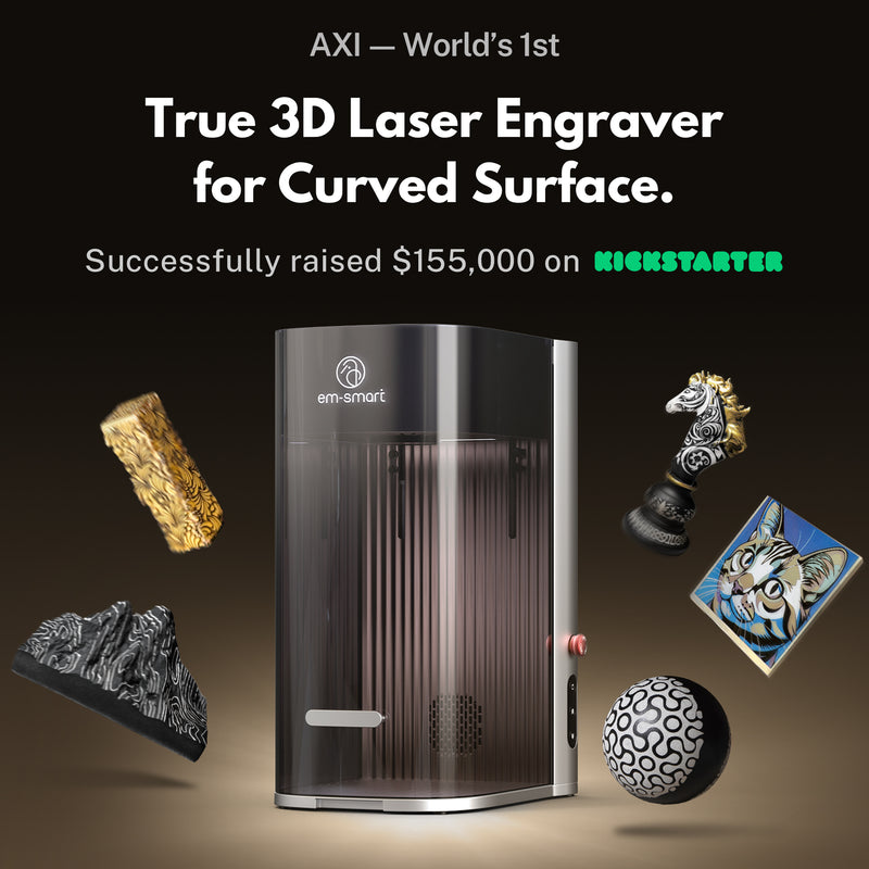em-smart AXI Ultra True 3D Desktop Laser Engraver