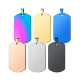 Pendant Blank Rectangle Dog Tag