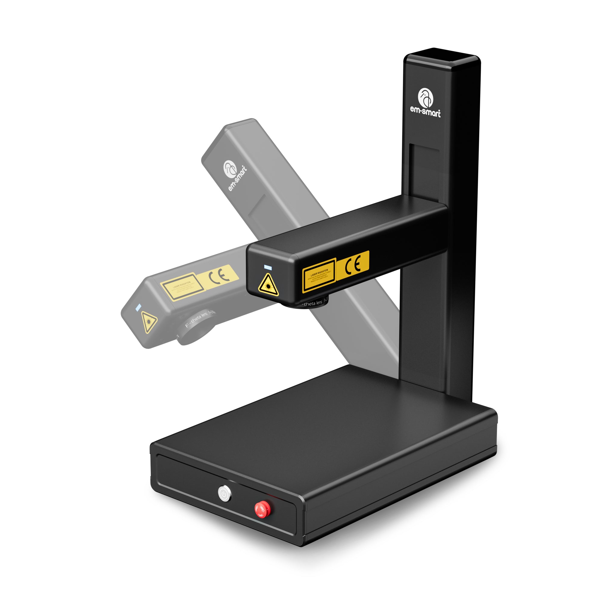 EM-Smart Nova - 20W/25W Portable & Foldable Fiber Laser Engraver with/without Rotary