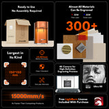 EM-Smart Dual SE 20W Fiber + 20W Diode Desktop Laser Engraver