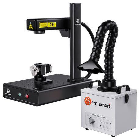 EM-Smart Basic 1/1R  20W Fiber Laser Engravers with/without Rotary