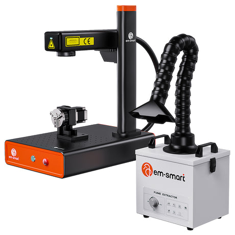 EM-Smart Basic 1/1R  20W Fiber Laser Engravers with/without Rotary