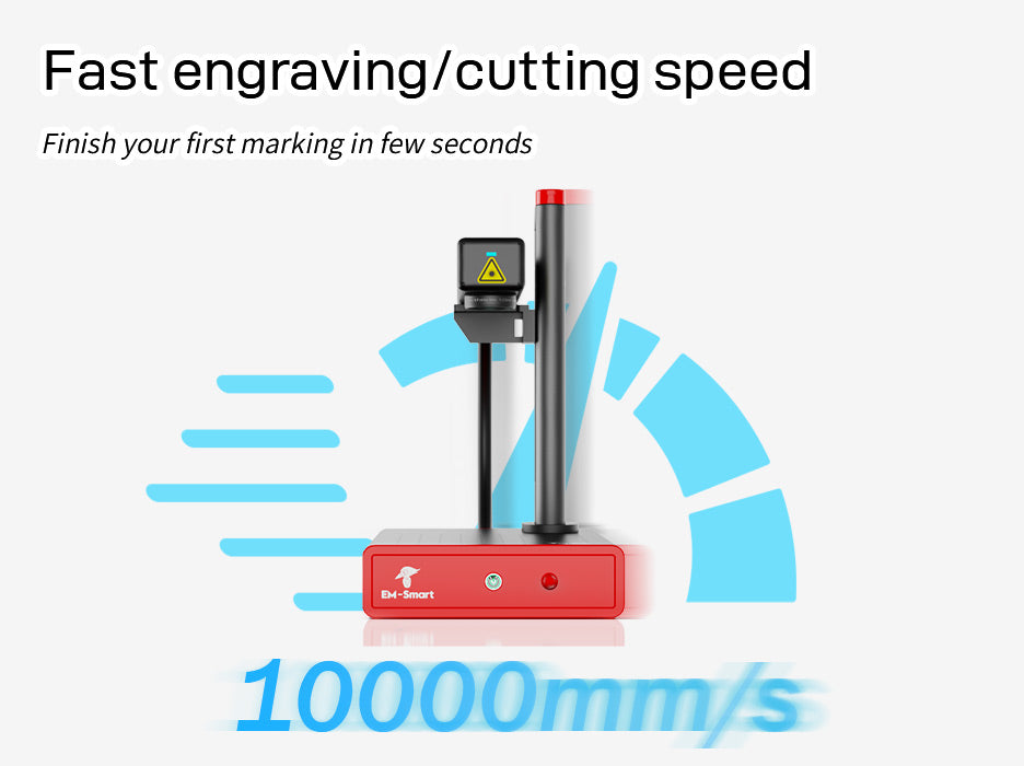 EM-Smart Super - 30W/50W - MAX Fiber Laser Engraver with/without Rotary