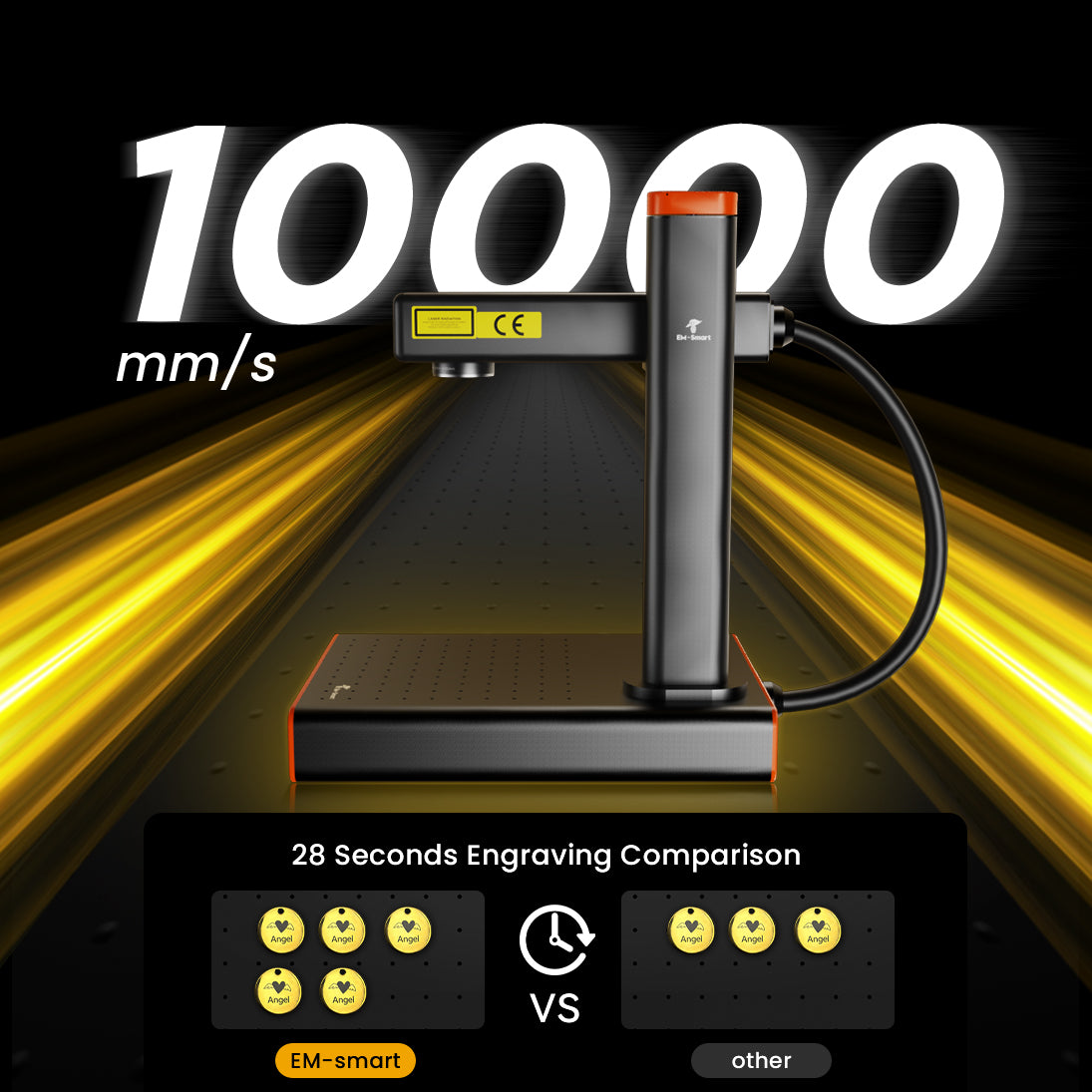 EM-Smart Basic 1/1R  20W Fiber Laser Engraver with/without Rotary