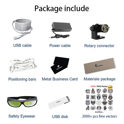 EM-Smart Super - 30W/50W Fiber Laser Engraver With/Without Rotary