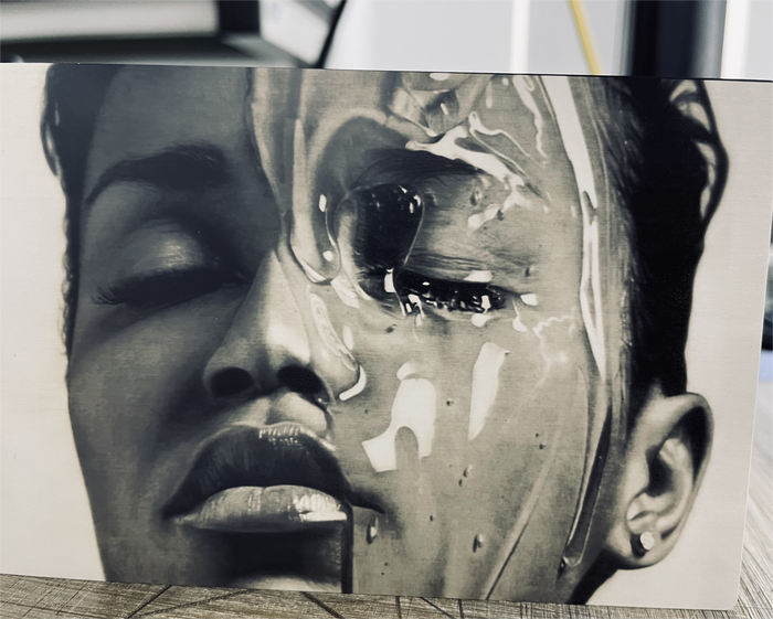Laser engraving picture