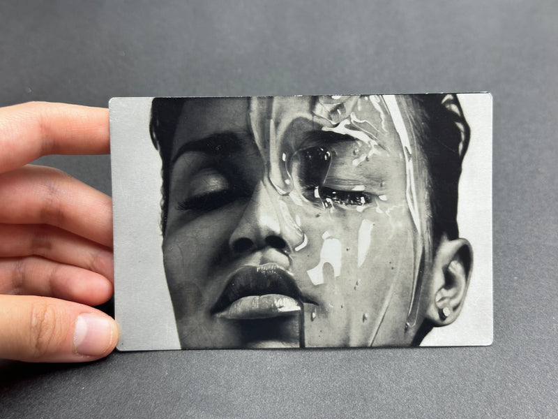 Marking pictures on a metal card